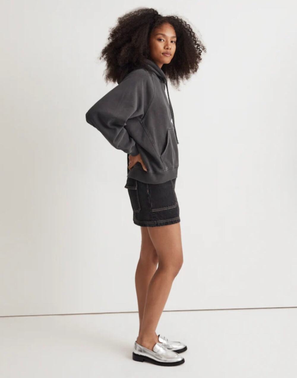 Terry Relaxed Raglan-Sleeve Sweatshirt